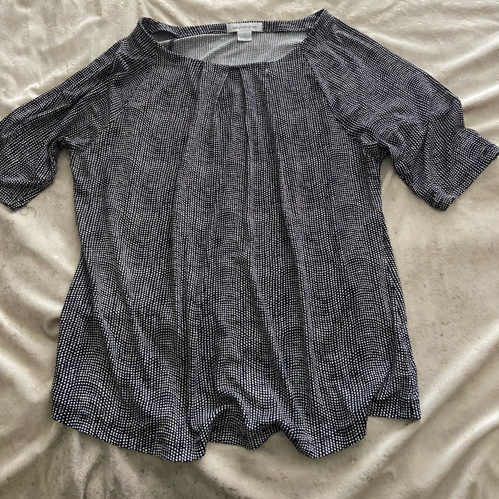 Liz Claiborne Black and White Blouse